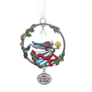 Ganz Stain Glass "Sister, you light up the season" Ornament