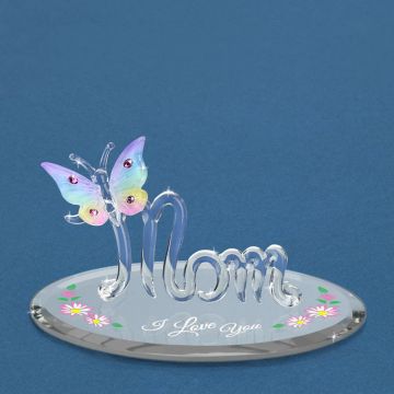 Glass Baron Mom with Butterfly, I Love You