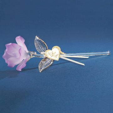 Glass Baron "Lavender Rose" Figurine