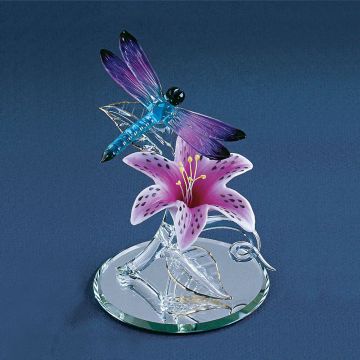 Glass Baron Dragonfly with Lily