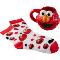 Precious Moments Sesame Street Elmo And Hearts Mug and Socks Set
