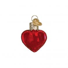 Old World Christmas Small Red Heart Ornament