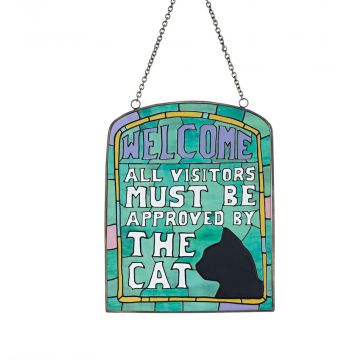 Our Name Is Mud Welcome Cat Suncatcher