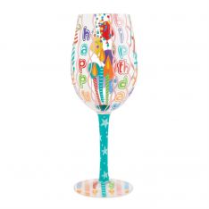 Designs by Lolita Happy Birthday Blast Wine Glass
