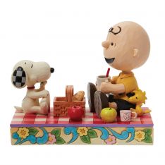 Peanuts by Jim Shore Picnic Pals Snoopy, Charlie Brown & Woodstock