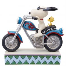 Peanuts by Jim Shore Snoopy & Woodstock Riding Motorcycle Figurine