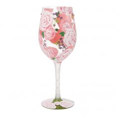 Designs by Lolita Pretty as a Peony Wine Glass