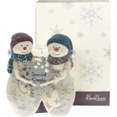 Pavilion Gift Company "Special Couple" Snowcouple Holding a Snowflake