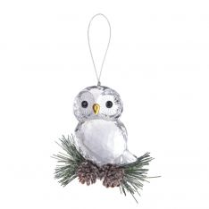 Ganz Crystal Expressions Frosted Pinecone Owl Ornament
