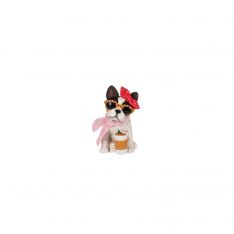 Ganz Pawfectly Chic Dog With Coffee Figurine
