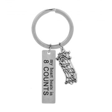 Ganz Dance "My Heart Beats In 8 Count" Key Ring