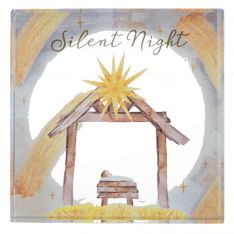 Ganz Nativity Gift "Silent Night" Beveled Glass Block