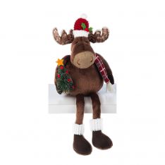 Ganz Merry Chris-Moose Holding Tree Stuffed Shelfsitter