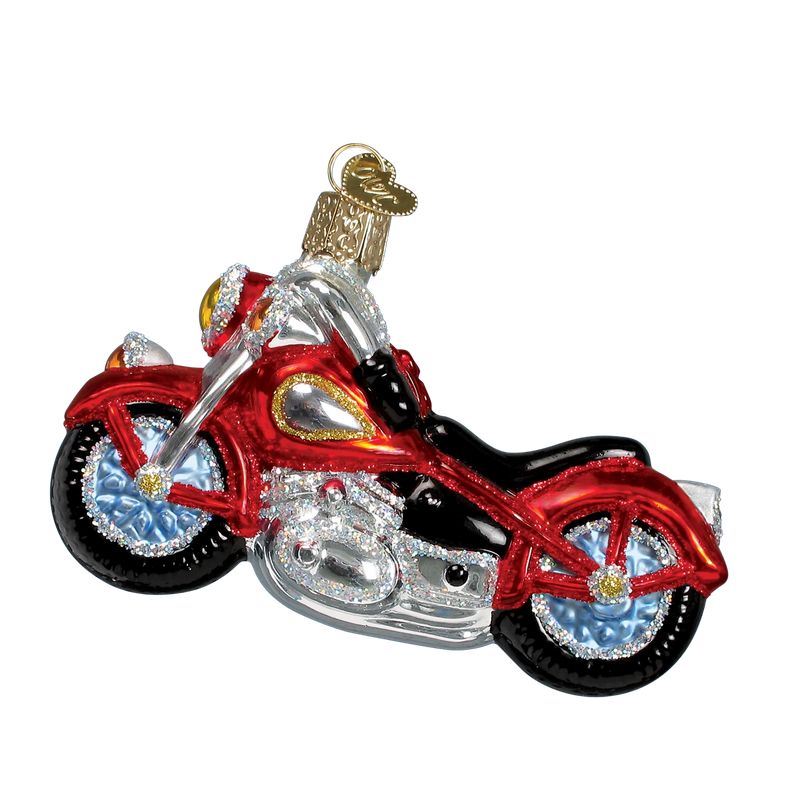 Old World Christmas Motorcycle Glass Ornament