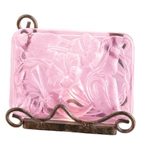 Fenton Art Glass Pink Chiffon Morning Glory Table Sconce