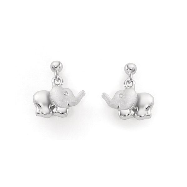 Darling Diamonds Peanuts Elephant Earrings