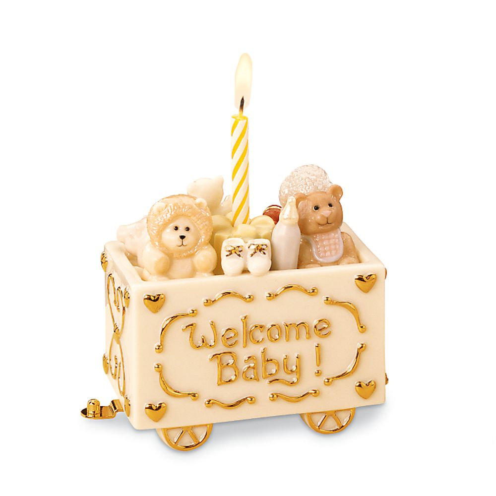 Lenox Birthday Train Welcome Baby Birthday Car Figurine
