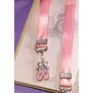 Russ Berrie Charm Bookmarks Pink Slippers