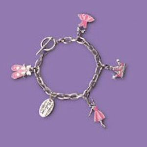 Russ Berrie Hot Pink Dance Charm Bracelet