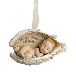 Roman Joseph's Studio Baby In Wings Baby's 1st Christmas Ornament