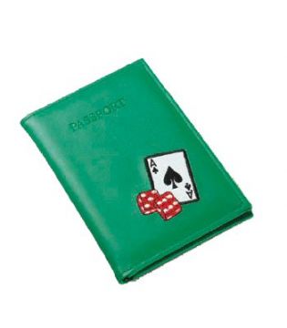 Russ Berrie Playing Cards with Dice Passport Cover