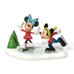 Department 56 Disney Village Mickey and Minnie Go Skating Accessory