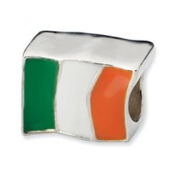 Quality Gold Reflection Beads Sterling Silver Ireland Flag Bead