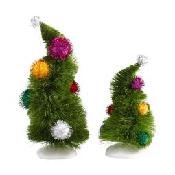 Department 56 Grinch Village Wonky Trees Accessory, Set of 2 Sisals