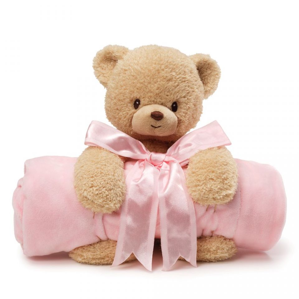 Fitzula's Gift Shop: GUND babyGUND Teddi Bear and Pink Blanket Set