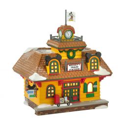 Department 56 Mickey's Christmas Village Mickey's Train Station