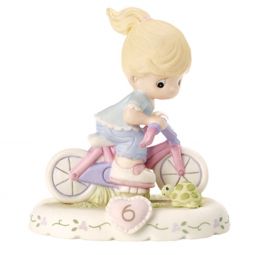 Precious Moments Growing In Grace Age 6 Blonde - Girl On Bicycle