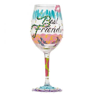 Lolita Best Friends Always Wine Glass