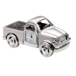 Sanis Enterprises Silver Pick-Up Truck Mini Desk Clock