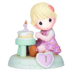 Precious Moments Growing in Grace Age 1 Blonde - Girl with Cake