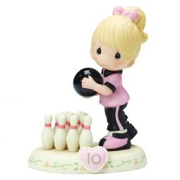 Precious Moments Growing in Grace Age 10 Blonde - Girl Bowling