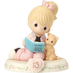 Precious Moments Growing In Grace Age 13 Blonde - Girl Reading Book