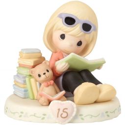 Precious Moments Growing In Grace Age 15 Blonde - Girl with Books