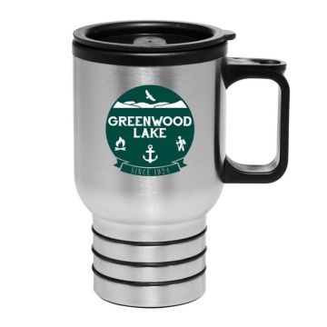 Fitzulas Greenwood Lake Stainless Steel 16 oz Travel Mug