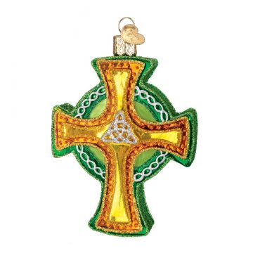 Old World Christmas Trinity Cross Glass Ornament