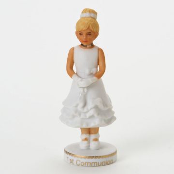 Growing Up Girls Blonde 1st Communion Figurine