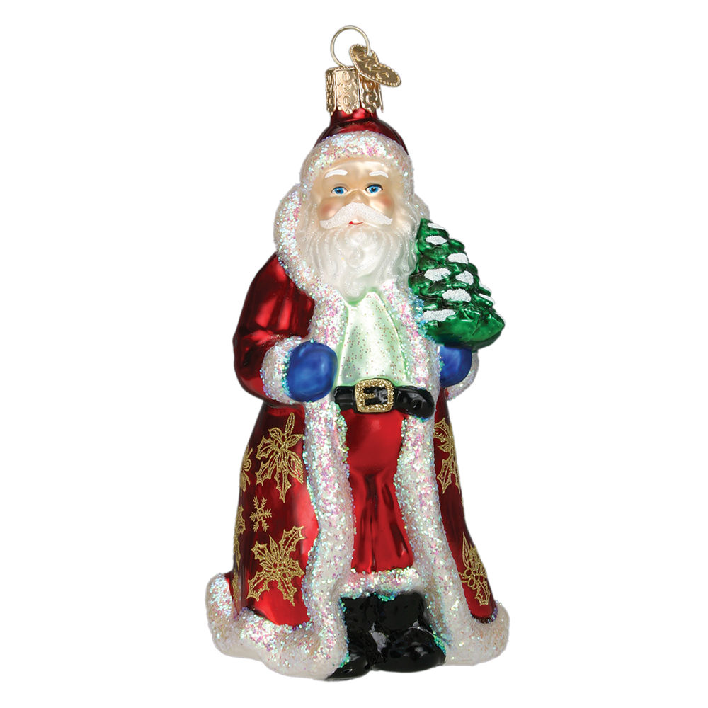 Fitzula's Gift Shop: Old World Christmas Glistening Golden Santa Glass