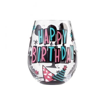 Lolita Happy Birthday Stemless Wine Glass