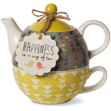 Pavilion Gift Bloom Time For Tea - Teapot and Cup Combo