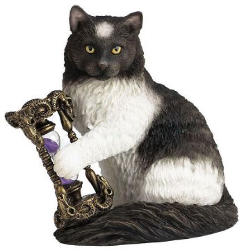 Veronese Design Time's Up Magick Cat Sculpture