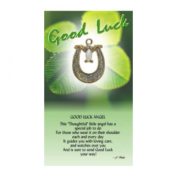 Thoughtful Little Angels Good Luck Pin