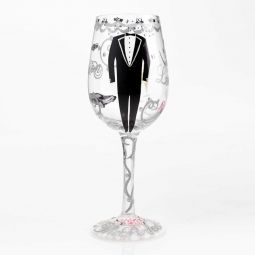 Lolita Groom Wine Glass