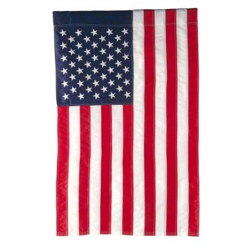 Evergreen American Double-Sided Applique House Flag, 44 x 28 inches