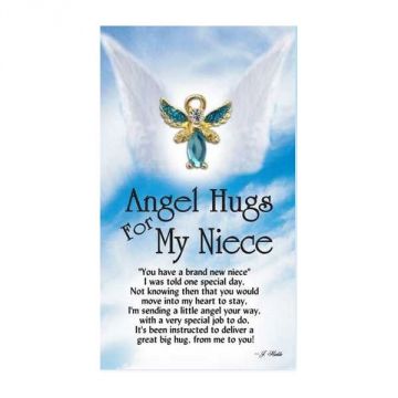 Thoughtful Little Angels Angel Hugs For My Niece Pin