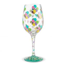 Lolita Birthday Balloons Wine Glass