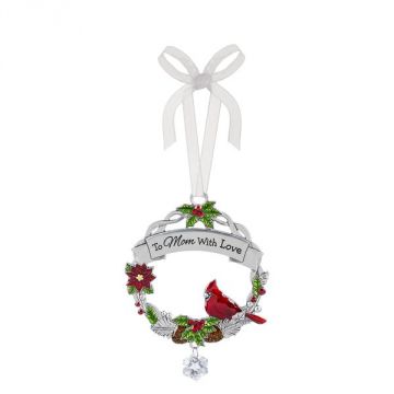 Ganz Christmas Cardinal Ornament - To Mom with Love
